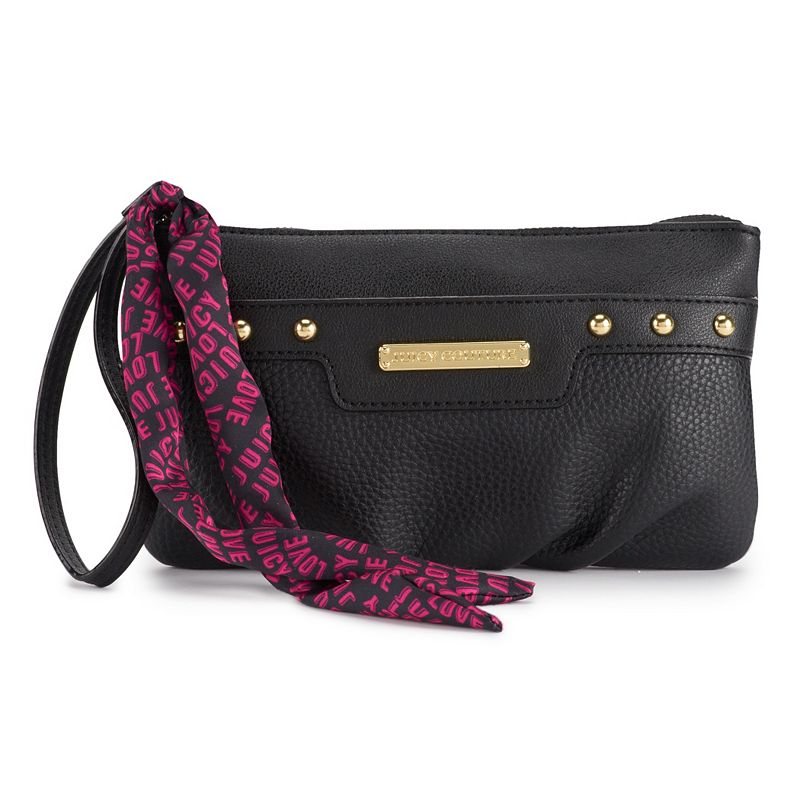 Juicy Couture All Tied Up Scarf & Wristlet, Black
