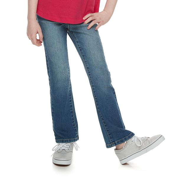 Essentials Girls Boot-Cut Stretch Jeans 