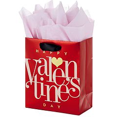 Hallmark Medium Valentine's Day Gift Bag with Tissue Paper (Red