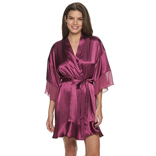 Women's Apt. 9® Solid Satin Wrap Robe