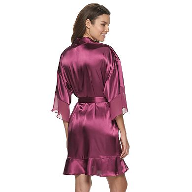 Women's Apt. 9® Solid Satin Wrap Robe