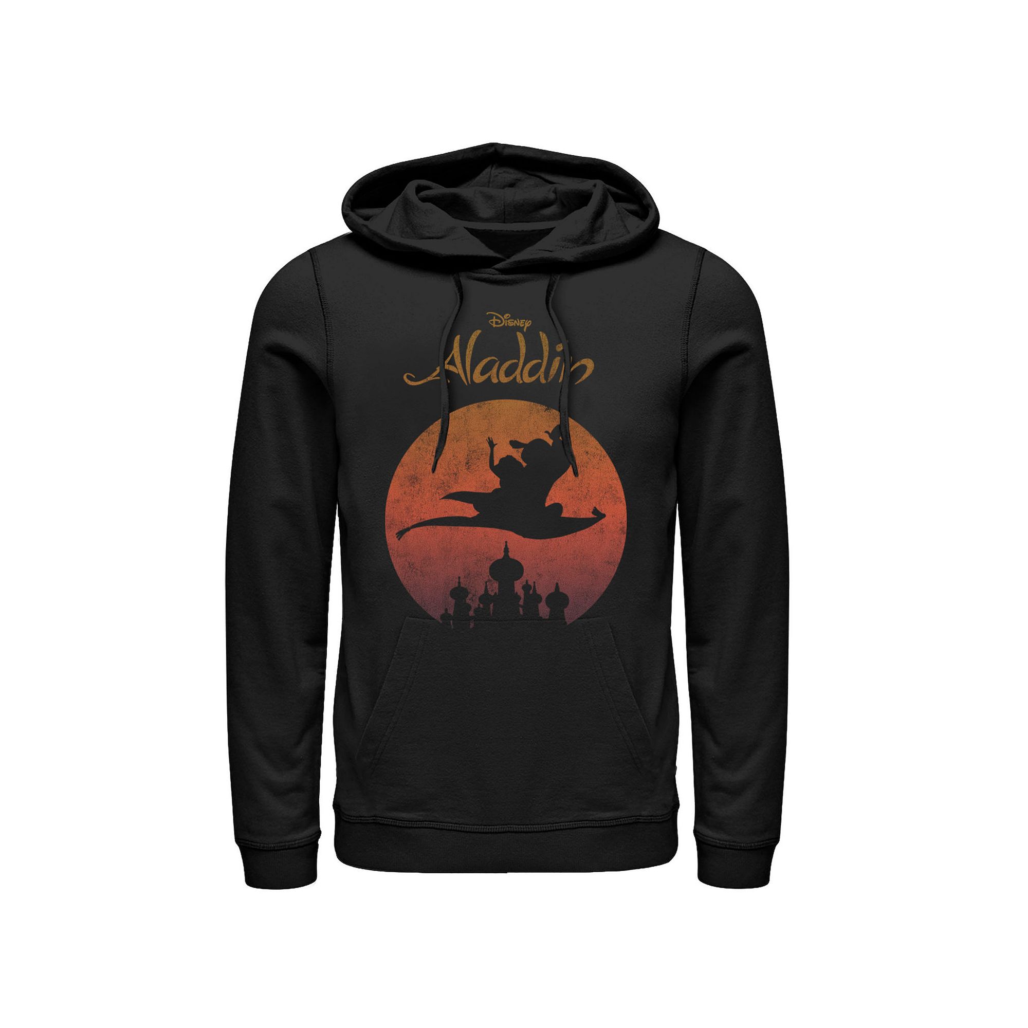 Disneys Aladdin Mens Pullover Hoodie, Size: Small, Black