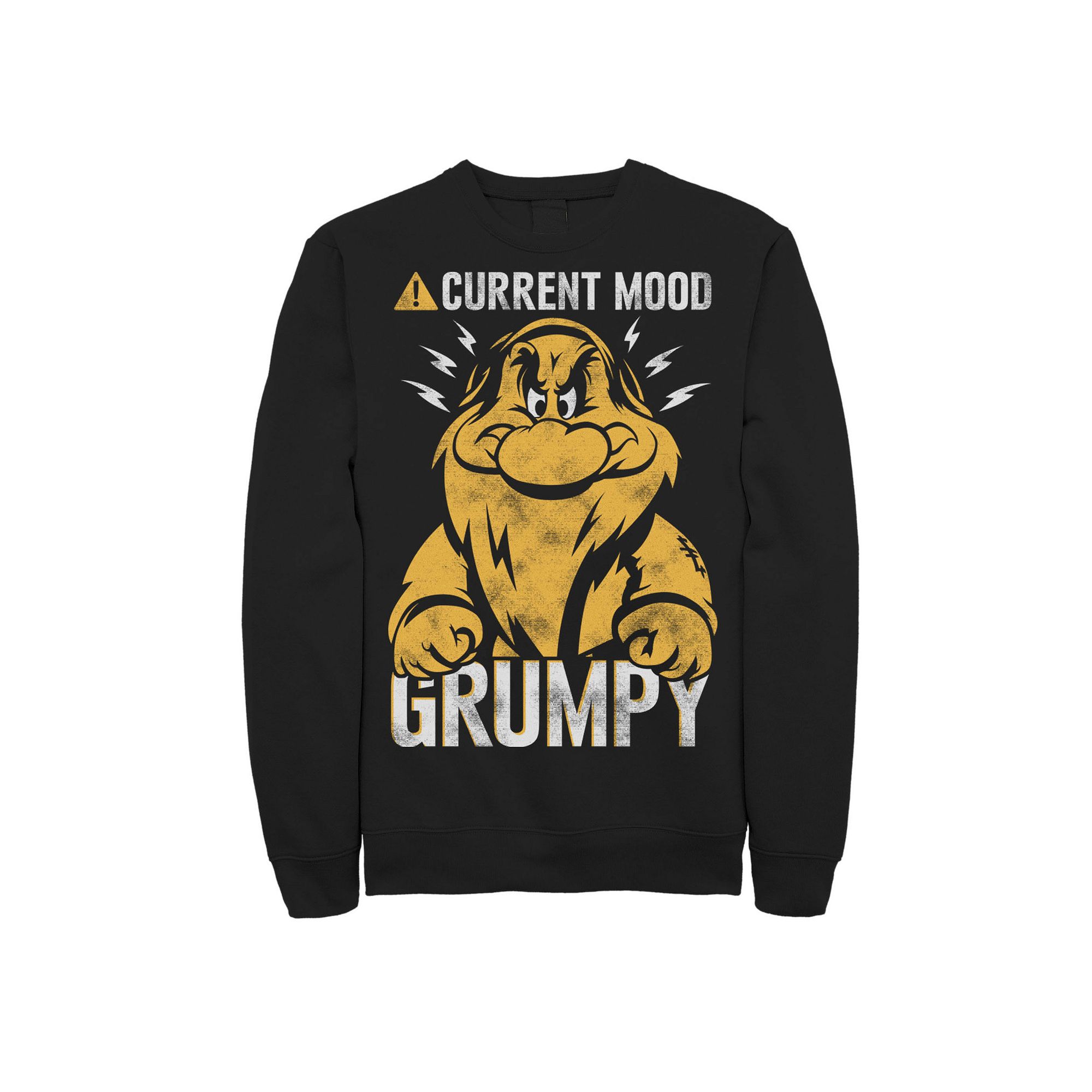 Disneys Snow White Grumpy Mens Sweatshirt, Size: Small, Black