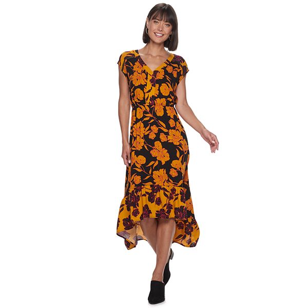 Women's Apt. 9® V-Neck High-Low Ruffle Midi Dress
