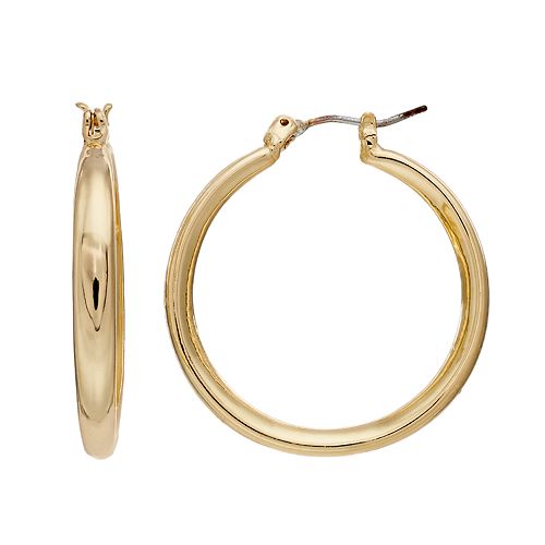 Napier Front Back Hoop Earrings