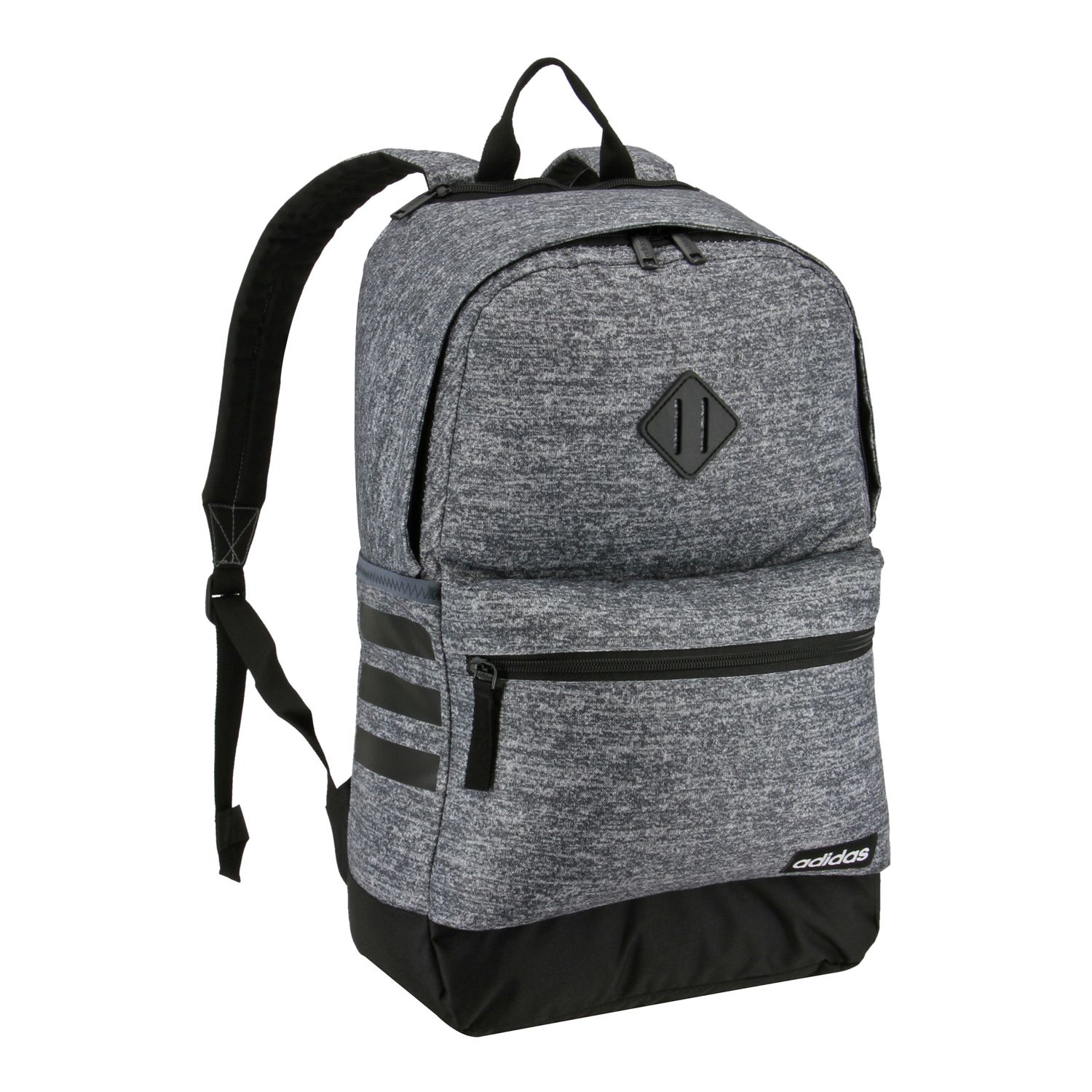 gray and white backpack