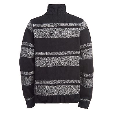 Boys 4-20 Chaps Striped Quarter-Zip Sweater