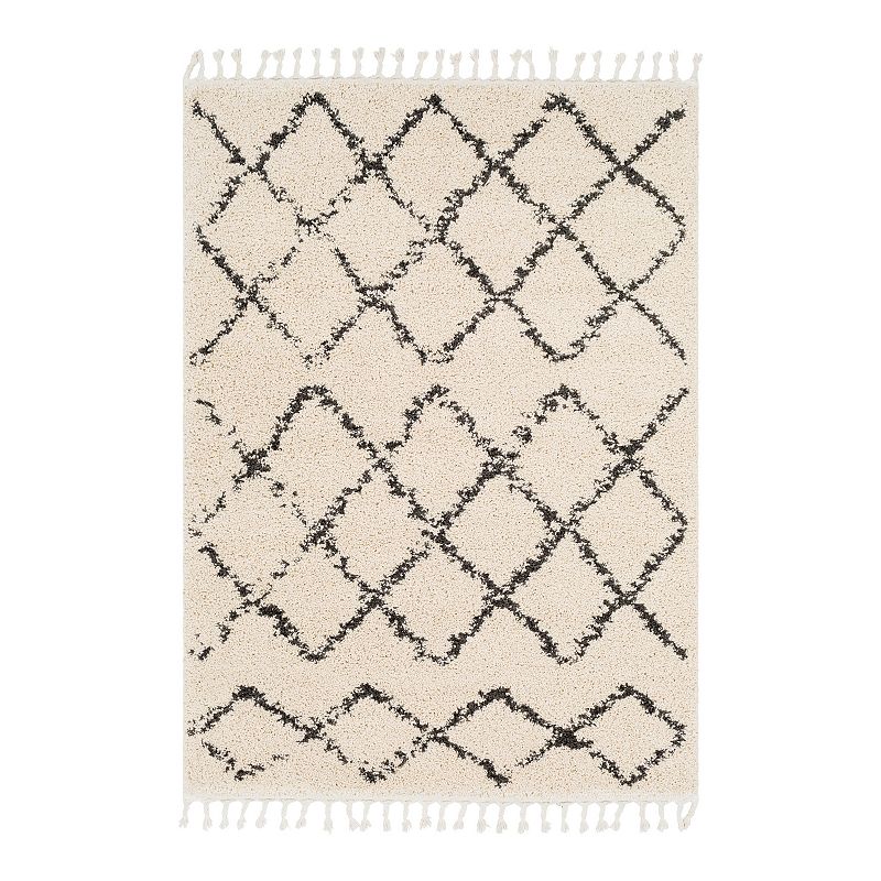 Decor 140 Astra Distressed Trellis Area Rug, Beig/Green, 5X7 Ft