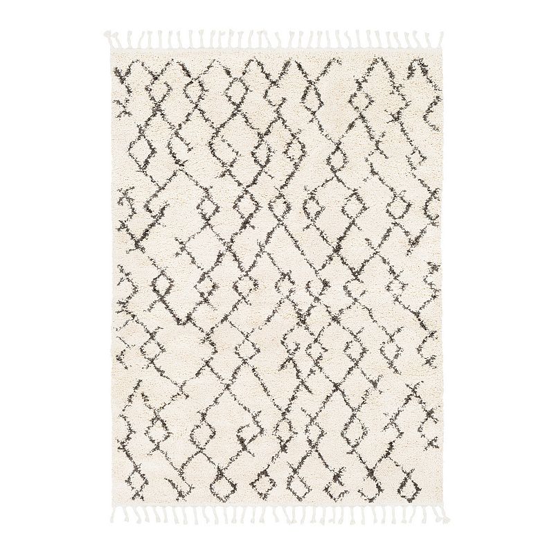 Decor 140 Markos Moroccan Trellis Area Rug, Beig/Green, 4X5.5 Ft