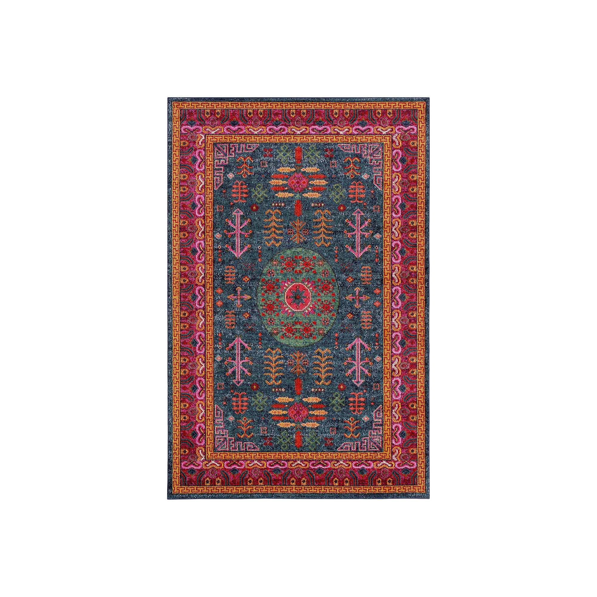 Decor 140 Toros Southwestern Trellis Area Rug, Bright Red