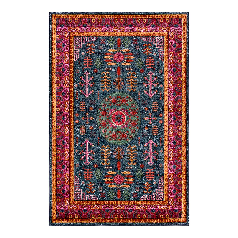 Decor 140 Toros Southwestern Trellis Area Rug, Red, 5X7 Ft