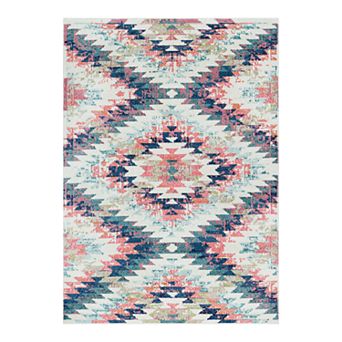 Decor 140 Astra Geometric Distressed Traditional Area Rug