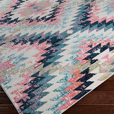 Decor 140 Astra Geometric Distressed Traditional Area Rug