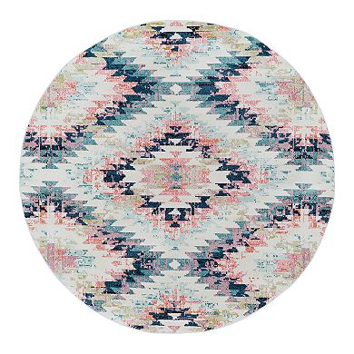 Decor 140 Astra Geometric Distressed Traditional Area Rug