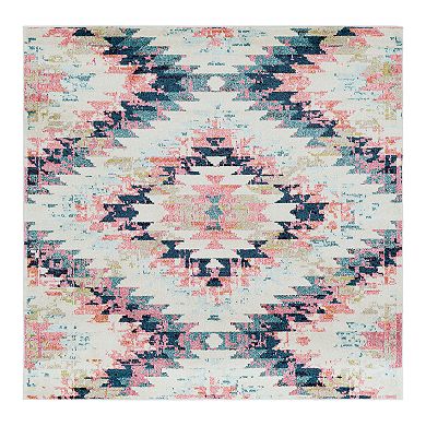 Decor 140 Astra Geometric Distressed Traditional Area Rug