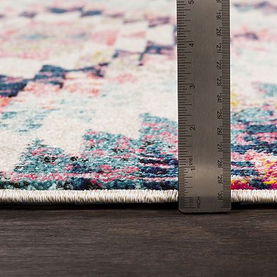 Decor 140 Astra Geometric Distressed Traditional Area Rug