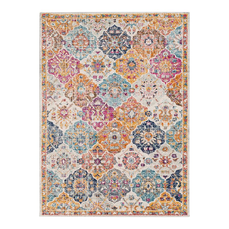 Decor 140 Astra Updated Traditional Area Rug, Beig/Green, 5X7 Ft