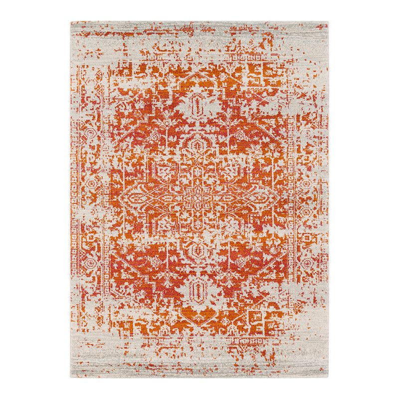 Decor 140 Astra Distressed Traditional Rug, Orange, 5X7 Ft