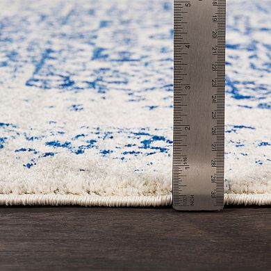 Decor 140 Manila Blue Geometric Area Rug