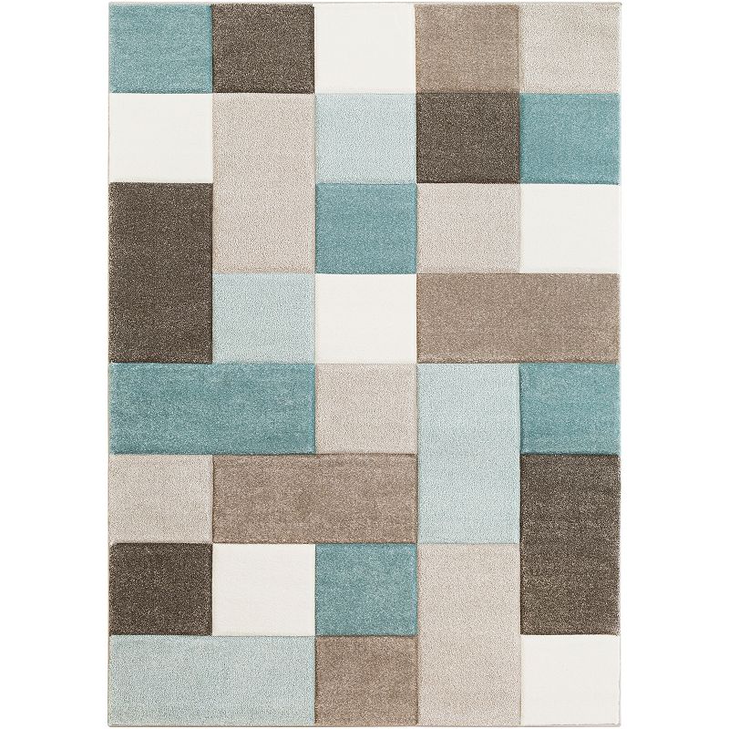 Decor 140 Manila Geometric Blocks Area Rug, Multicolor, 8X10 Ft