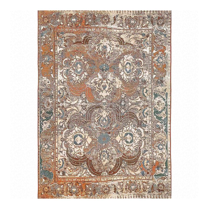 Liora Manne Marina Kashan Indoor Outdoor Rug, Brown, 8X10 Ft