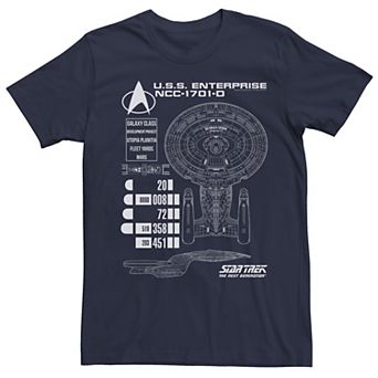 Men's Star Trek Ship Schematics Tee