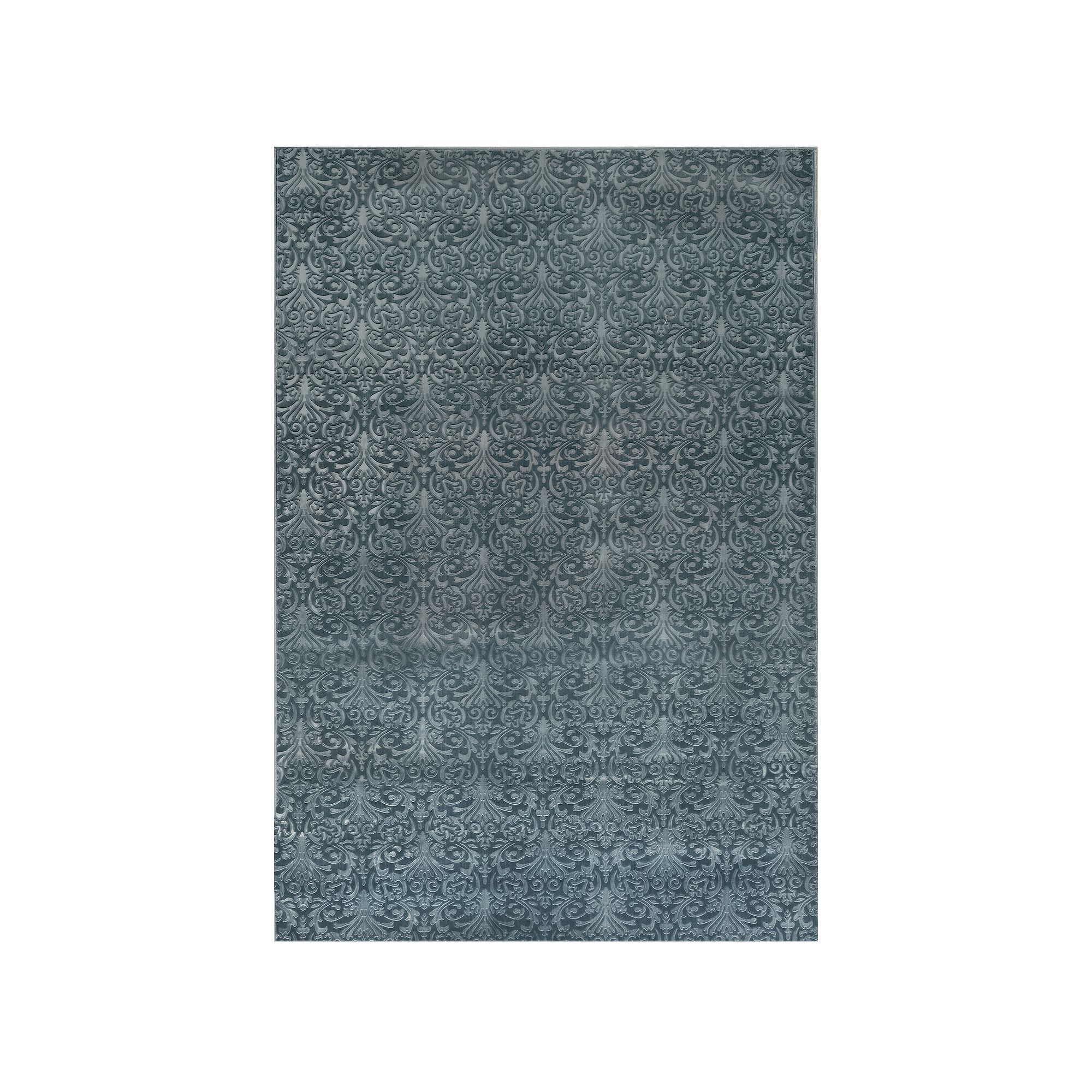 Linon Evolution Damask Rug, Blue Damask