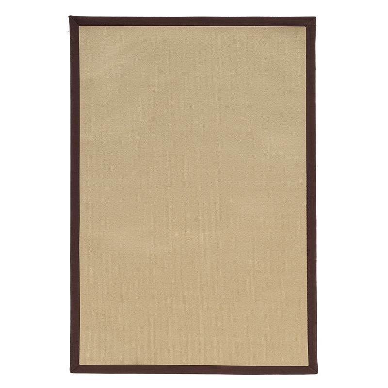 Linon Faux Sisal Rug, Beig/Green, 8Ft Rnd