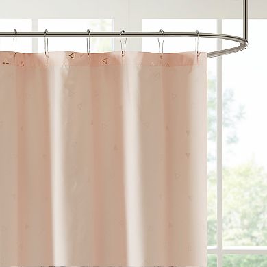 Intelligent Design Liv Metallic Printed Shower Curtain