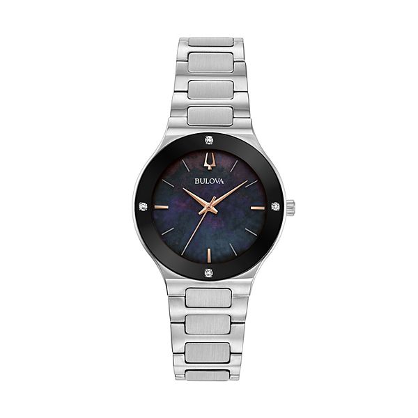 Bulova Women's Stainless Steel Diamond Watch - 96R231 - Silvertone