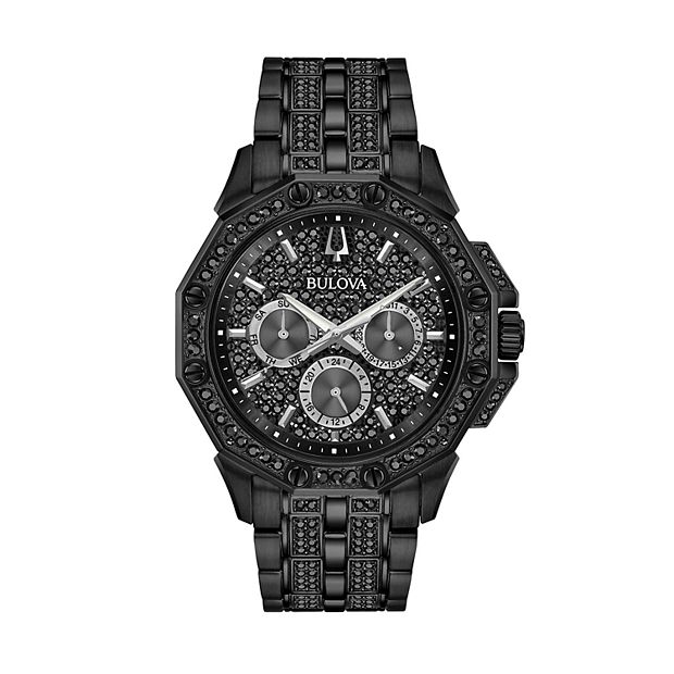 Bulova Men s Black Crystal Multi Dial Watch 98C134