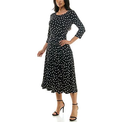 Women's Nina Leonard Print Midi Dress