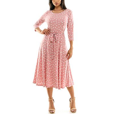 knee length dresses for ladies Iris Midi Dress in Dusty Rose