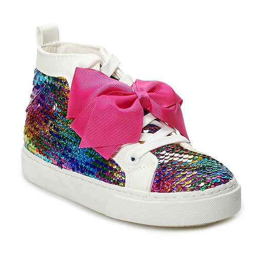 JoJo Siwa Rainbow Sequin Girls' High Top Sneakers