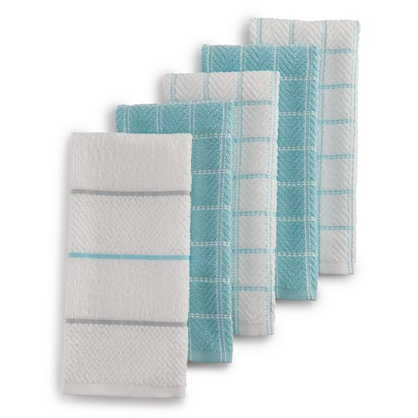 The Big One® Yarn-Dyed Kitchen Towel 5-pk. - Canal Blue
