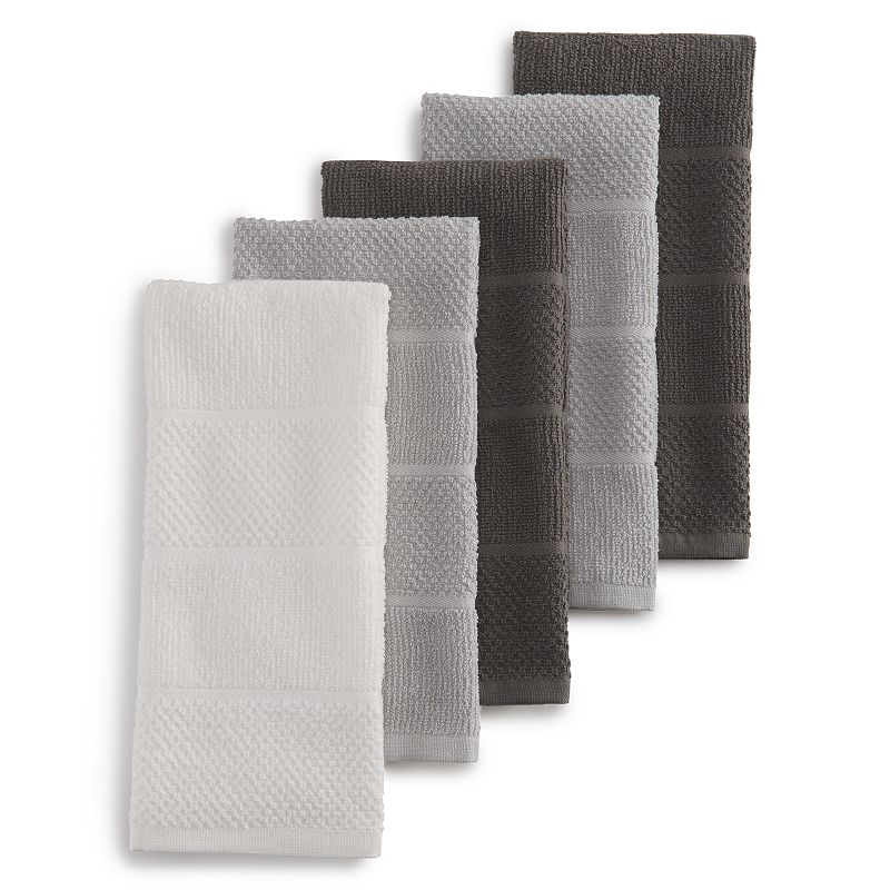 KAF Home Kitchen Towel Set of 3 Drizzle, Gray