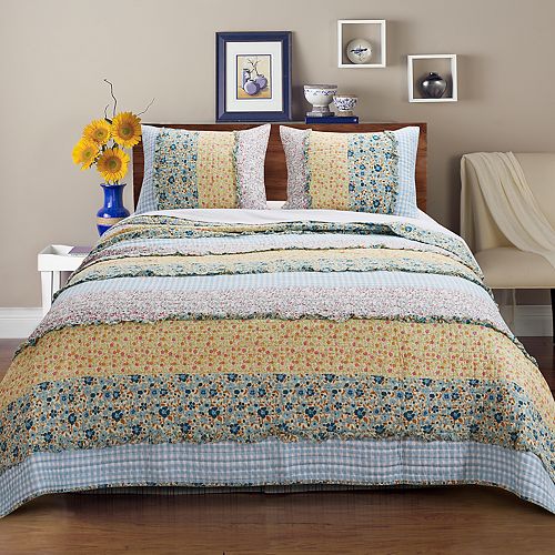 Ditsy Ruffle Quilt Set