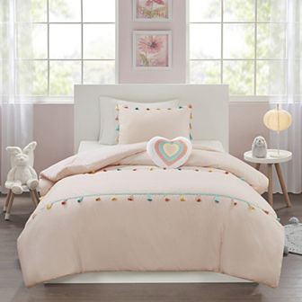 Intelligent Design Tanya Tassel Comforter Set with Throw Pillow