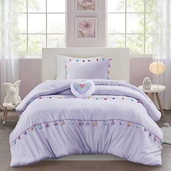 Intelligent Design Tanya Tassel Comforter Set with Throw Pillow