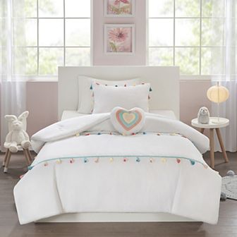 Intelligent Design Tanya Tassel Comforter Set with Throw Pillow