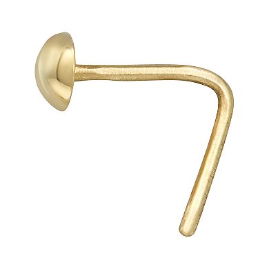 14K Gold Ball Nose Stud