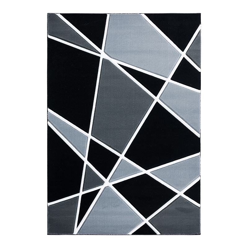 United Weavers Bristol Collection Kanza Contemporary Abstract Rug, Grey, 5X7.5 Ft