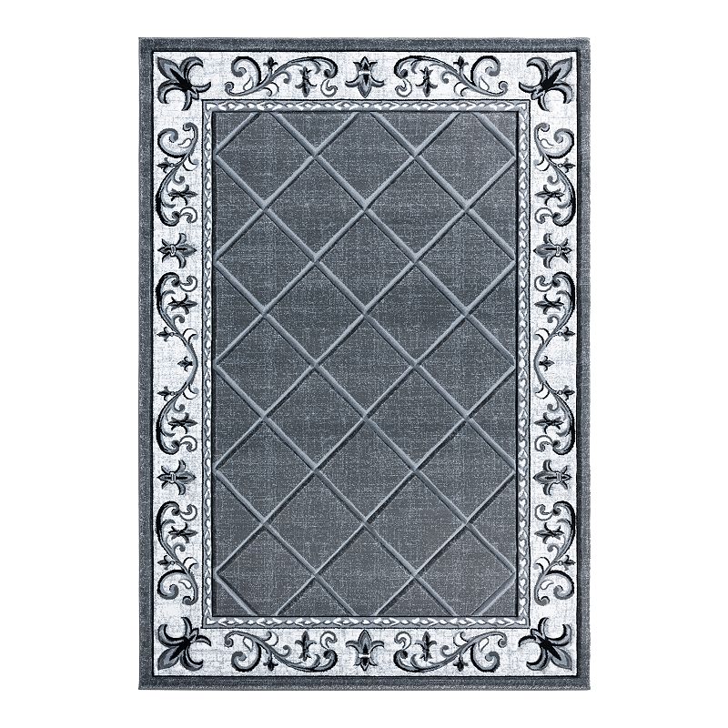 United Weavers Bristol Collection Alamont Timeless Rug, Grey, 8Ft Rnd