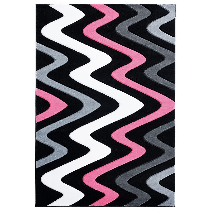 United Weavers Bristol Collection Embezzle Vibrantly Fun Rug, Pink, 8X10.5 Ft
