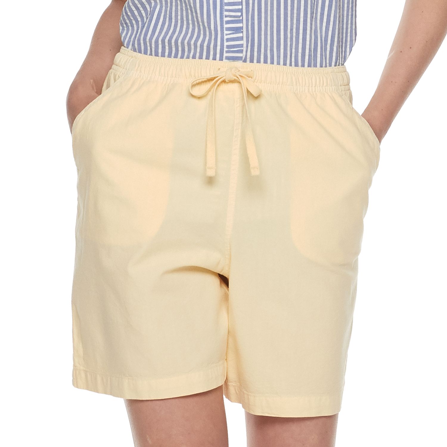 gloria vanderbilt casuals elastic waist shorts