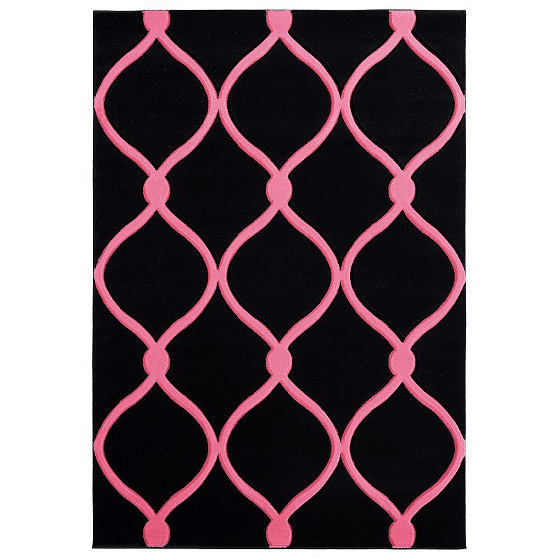 United Weavers Bristol Collection Rodanthe Modern Trellis Rug, Pink, 8X10.5 Ft