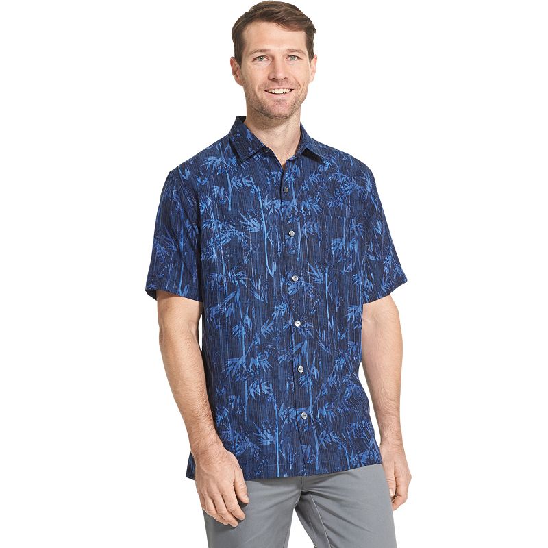 UPC 767672569173 product image for Men's Van Heusen Air Non-Iron Printed Button-Down Shirt, Size: Large, Blue | upcitemdb.com