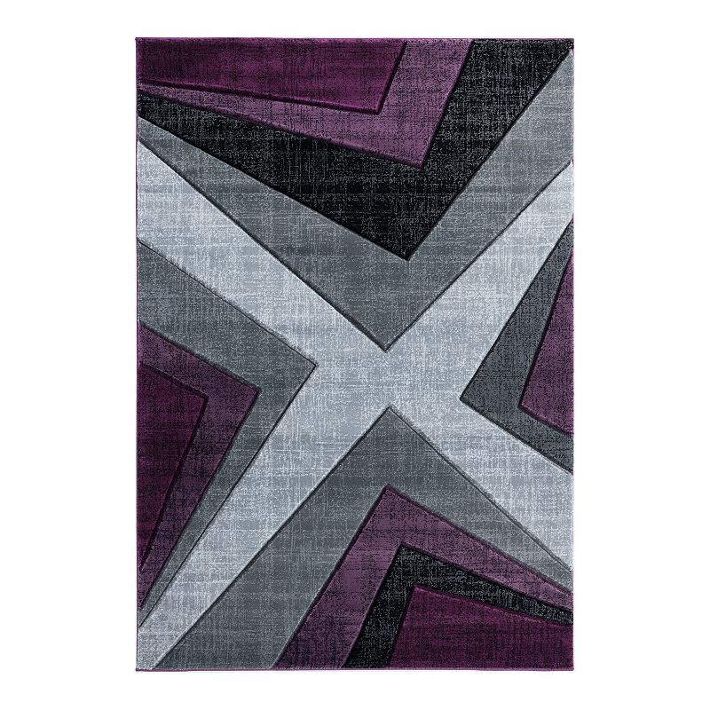 United Weavers Bristol Collection Zine Geometric Rug, Purple, 8X10.5 Ft