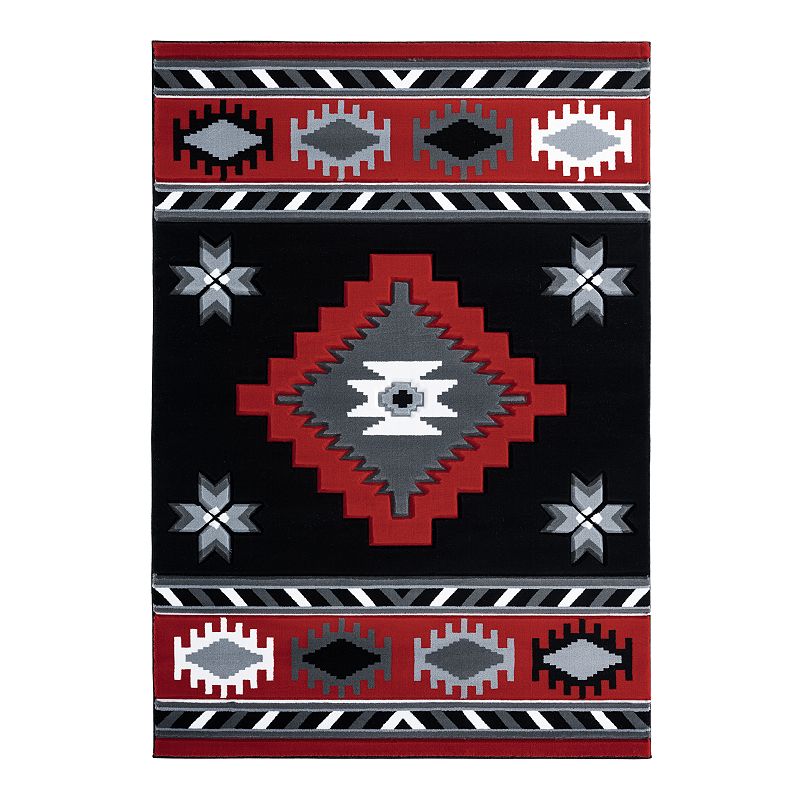 United Weavers Bristol Caliente Ultra Chic Rug, Red, 8Ft Rnd