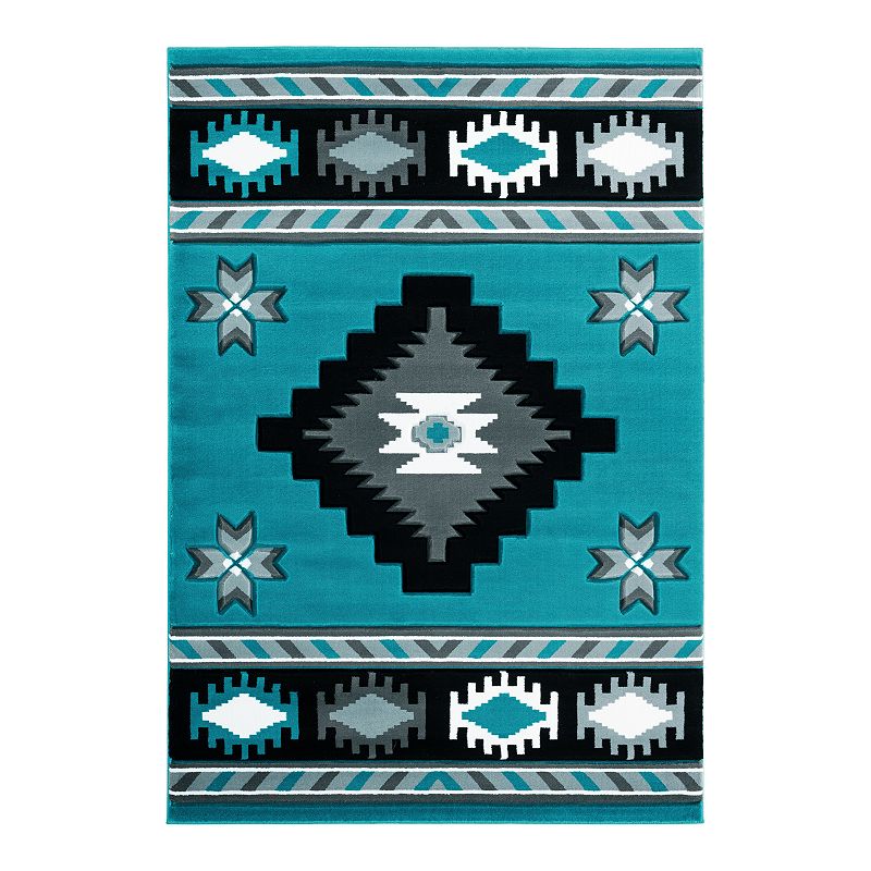 United Weavers Bristol Caliente Ultra Chic Rug, Blue, 8Ft Rnd